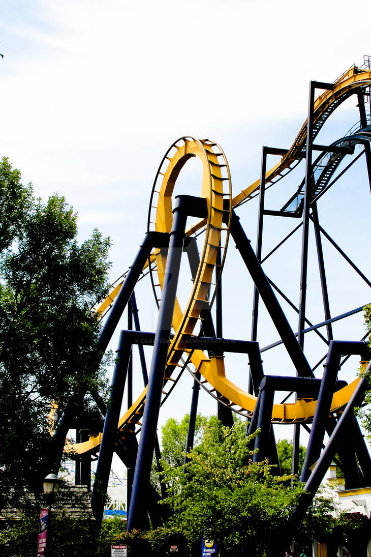 Batman Loop Batman: The Ride's First Loop by CoasterMedia on DeviantArt