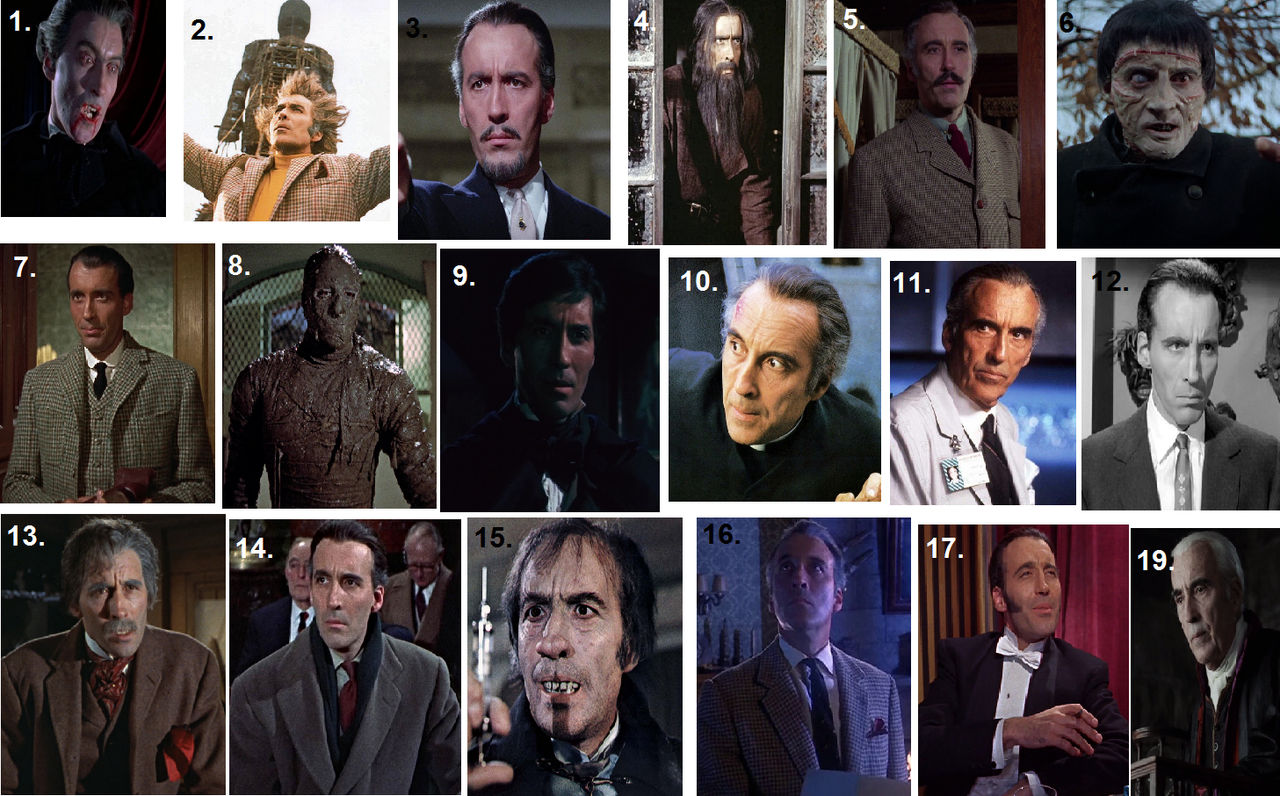 Christopher Lee Horror Roles Ranked by nerfdodger on DeviantArt