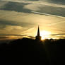 Sunset church