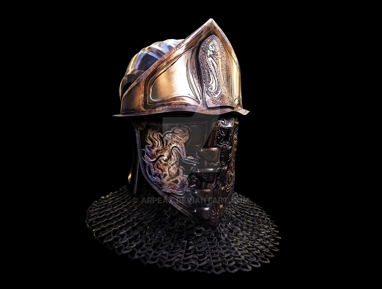 Knight Rear Helmet Knight Helmet by Arpeax on DeviantArt