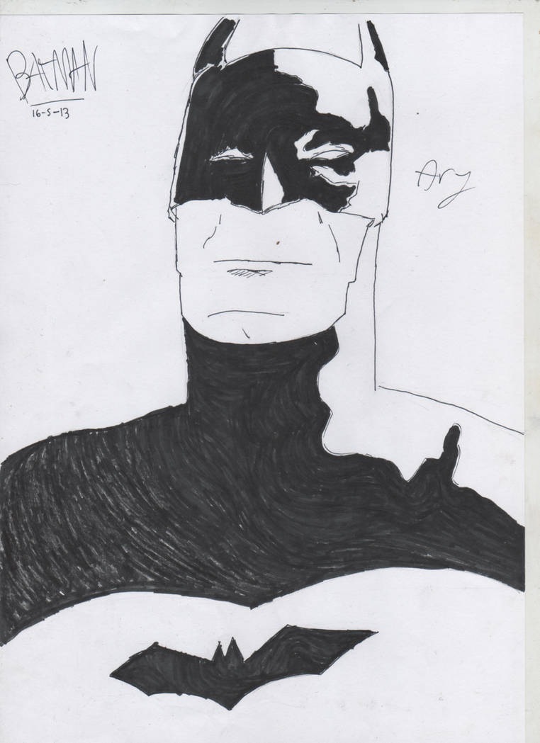 Batman Ink portrait by Rockkong on DeviantArt