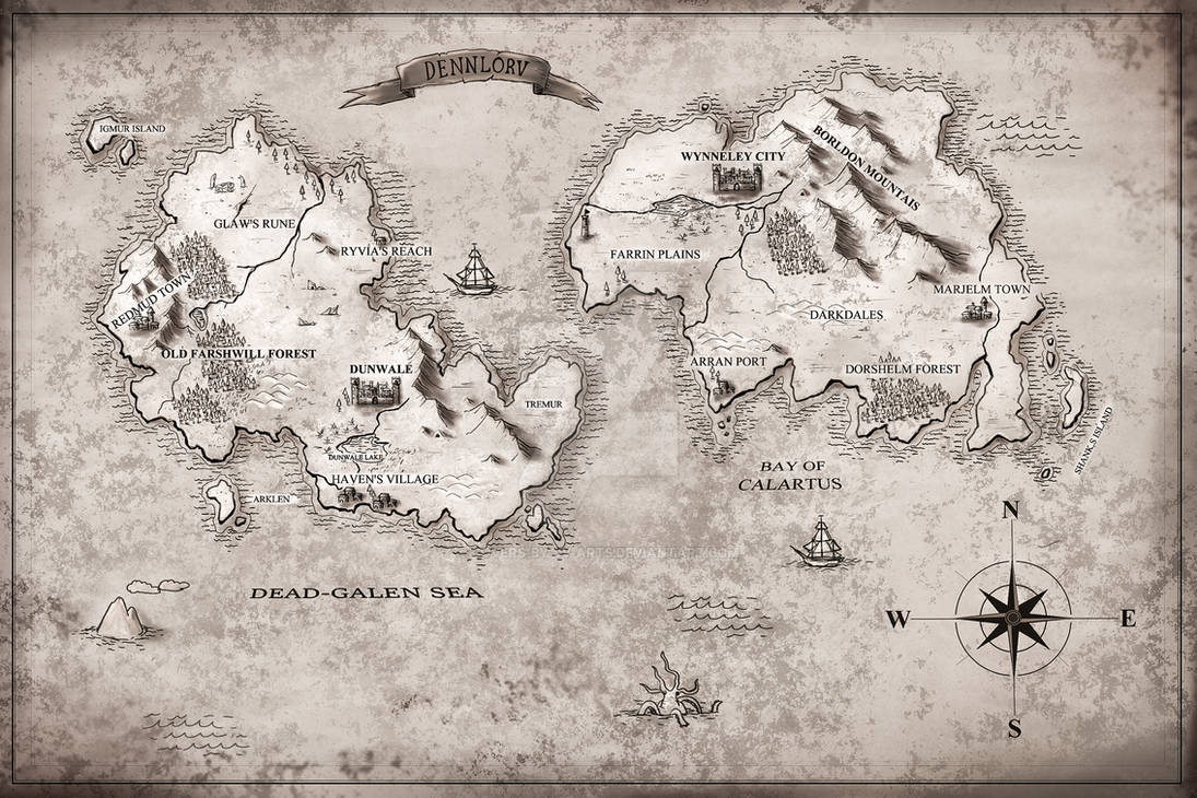 Fantasy Map Sample by covers-by-jv-arts on DeviantArt