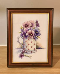 My Cross Stitch Pansy Picture