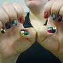 Hogwarts nail art