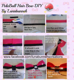 Pokeball Hair Bow DIY