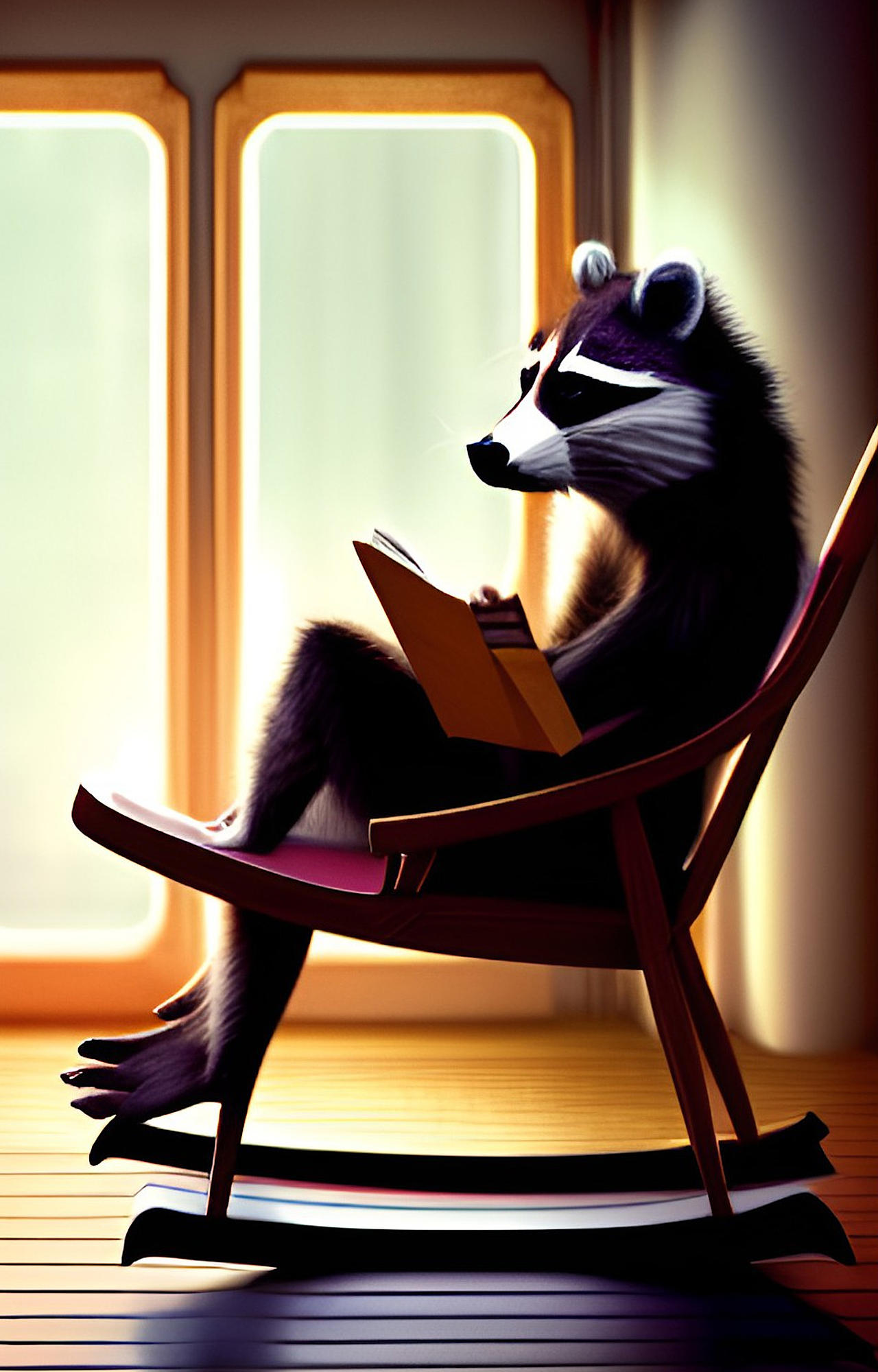 Raccoon reading a book 2 by solar-wind on DeviantArt