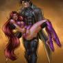 Nightwing and Starfire COLORED