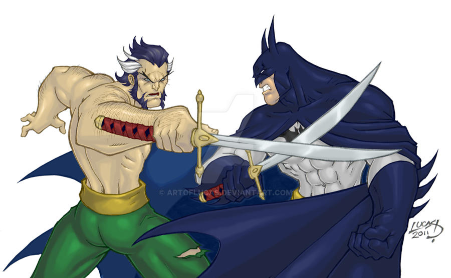 Batman VS Ra's Al Ghul COLORED by artoflucas on DeviantArt
