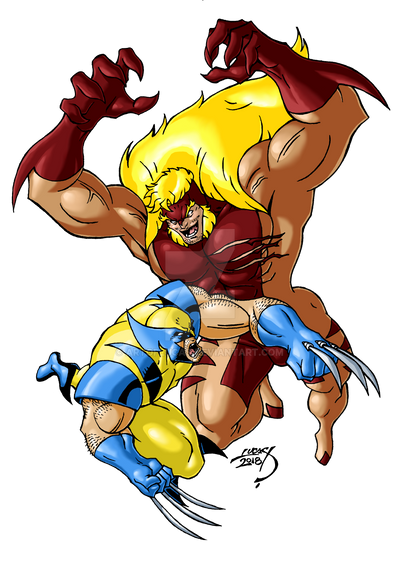 Wolverine vs Sabretooth 2018 COLORED