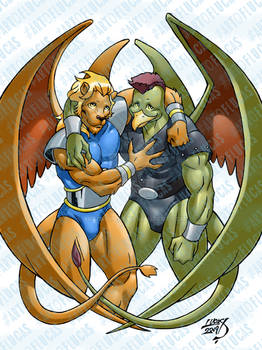 Leo and Griff Gargoyles 2019 6-11 COLORED wm