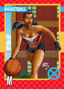 M Monet X-Men 1992 Basketball Card 2024 4-1 wm