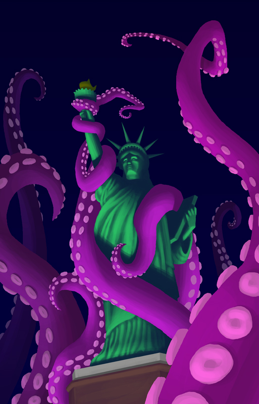 Statue of Kraken Liberty