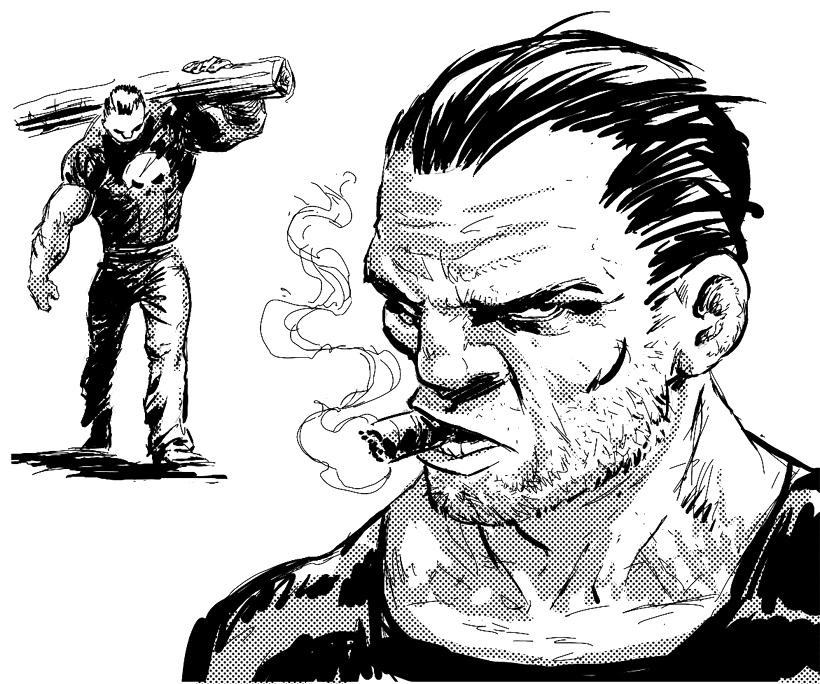 Frank Castle doodles by lukeradl on DeviantArt