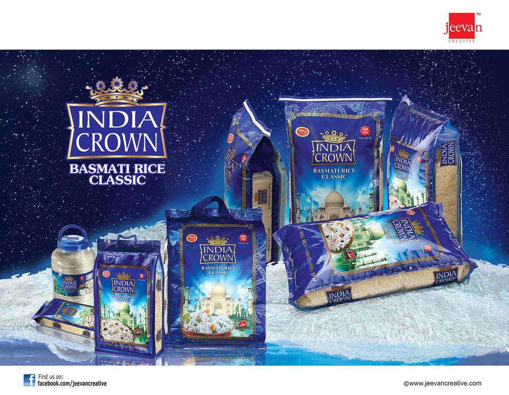 INDIA CROWN BASMATI RICE by jeevancreative