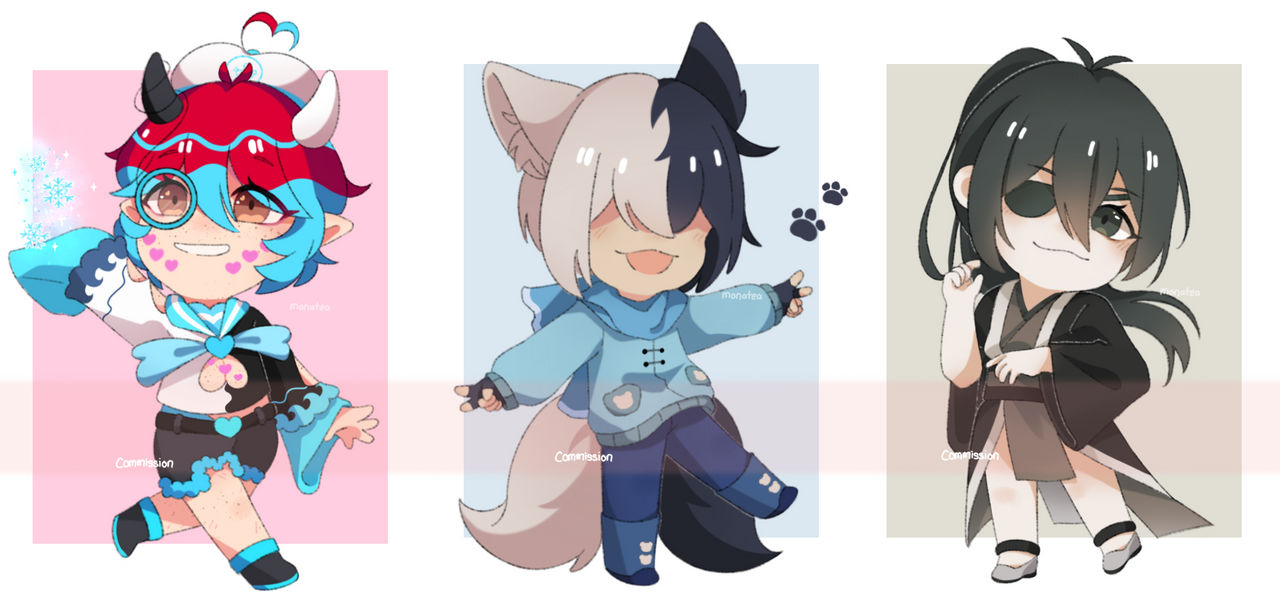Chibi Commission Batch by MonaTea on DeviantArt