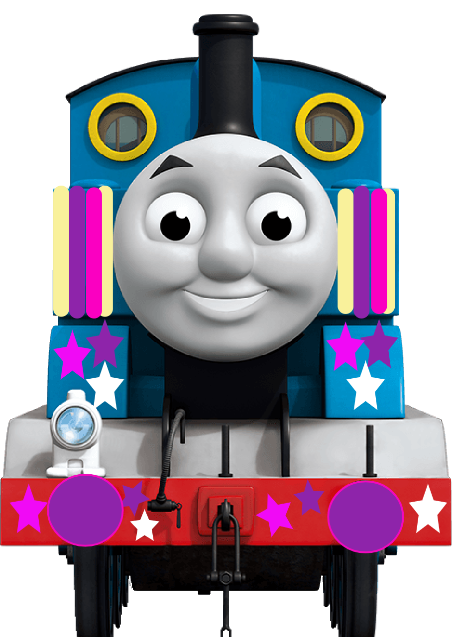Rainbow thomas top the train