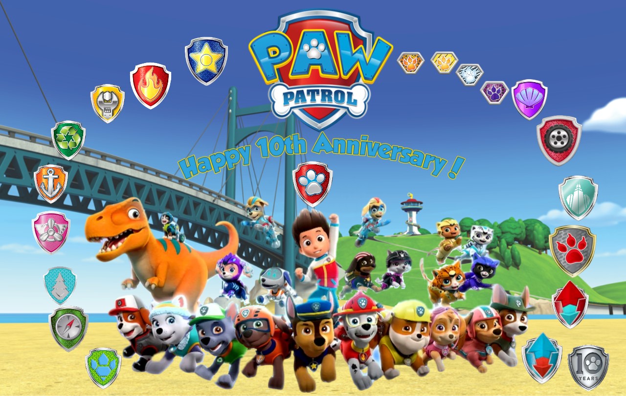 PAW Patrol Happy 10th Anniversary by 22Tjones on DeviantArt PAW Patrol Happy 10th Anniversary by 22Tjones on DeviantArt