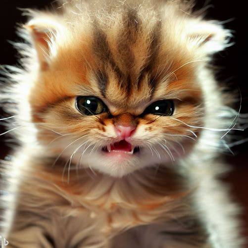 Angry and Cute Cat by aiartandlove on DeviantArt