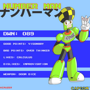 Net Navi turned Robot Master: Number Man