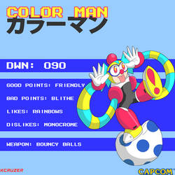 Net Navi turned Robot Master: Color Man