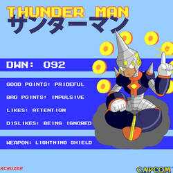 Net Navi turned Robot Master: Thunder Man