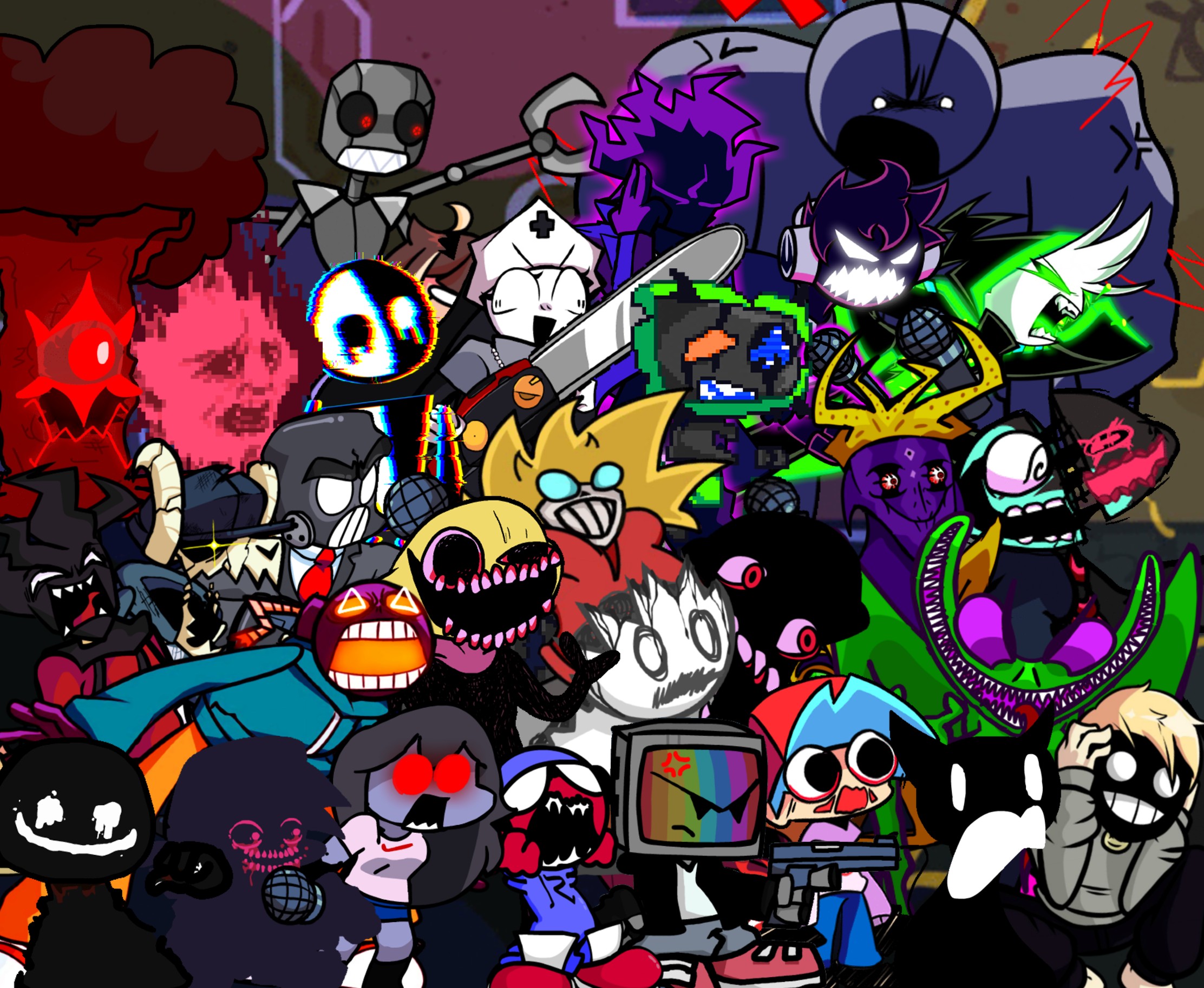 FNF Mod Wallpaper by HumbleMorgana on DeviantArt