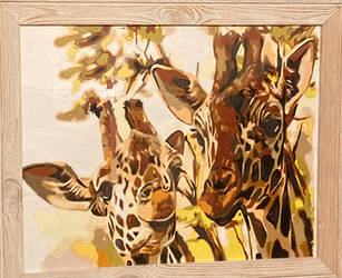 2 Giraffes Enjoying their Day by CreativityAgent99