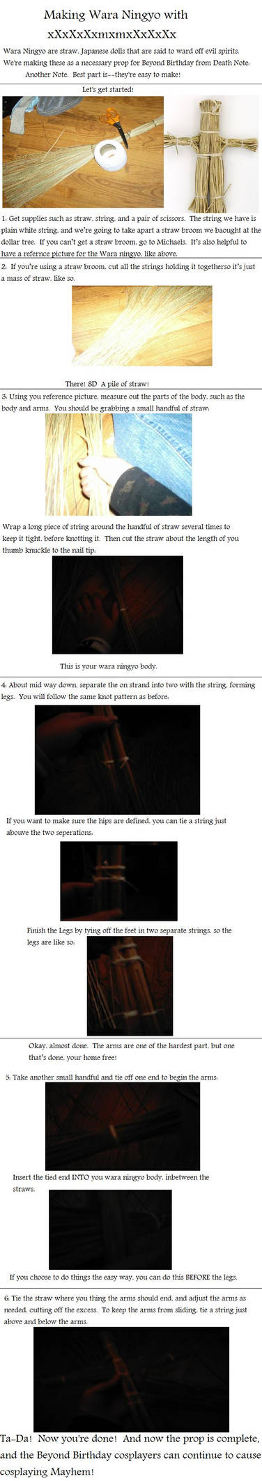 Making Wara Ningyo by closetcosplay