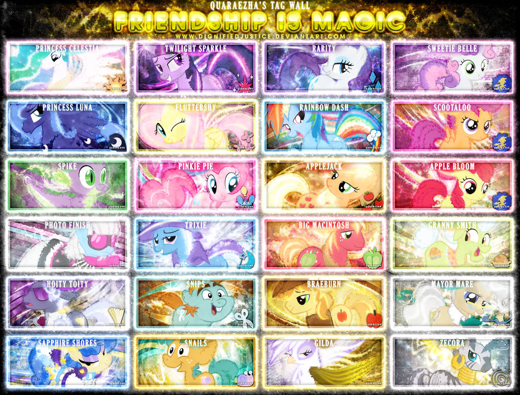 Friendship is Magic Tag Wall 4 by Paradigm-Zero