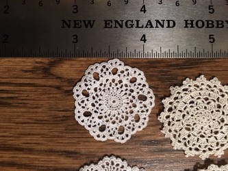 Mini Crocheted Doily close-up