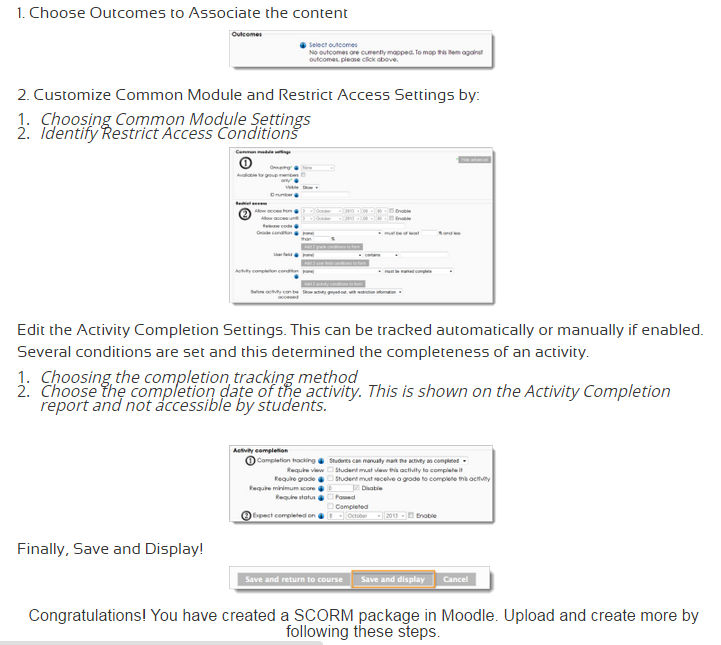 Scorm Moodle Example Create a SCORM Package in Moodle by wp-service on DeviantArt