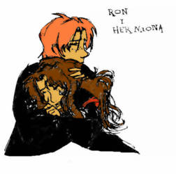 Ron and Hermione coloured