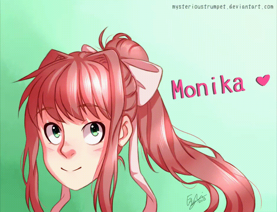 Doki-Doki Literature Club - Monika by mysterioustrumpet on DeviantArt