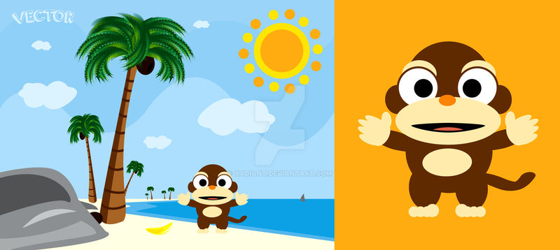 Vector monkey image