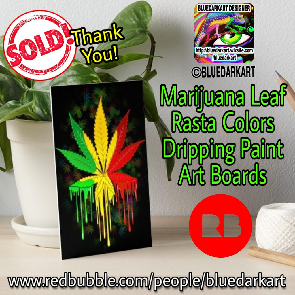 Marijuana Lear Rasta Colors by BluedarkArt by Bluedarkat