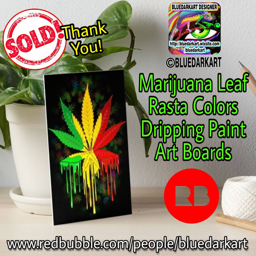 Marijuana Lear Rasta Colors by BluedarkArt by Bluedarkat