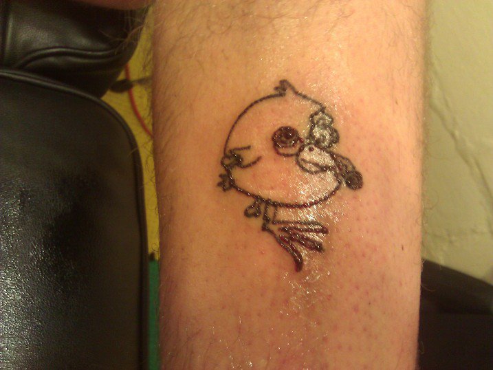 Tattoo's by me: Zombie angry birds Outline 3