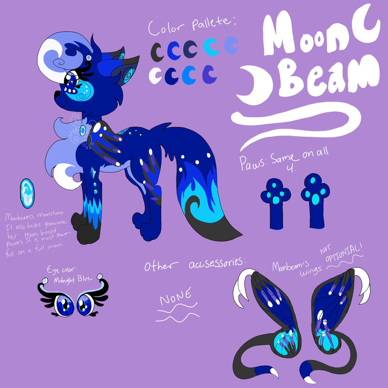 Moonbean Character .:Moonbeam ref 2022:. by Cosmic-Cat97 on DeviantArt