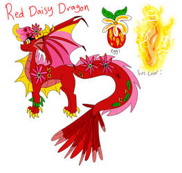 .:Red Daisy Dragon design:.