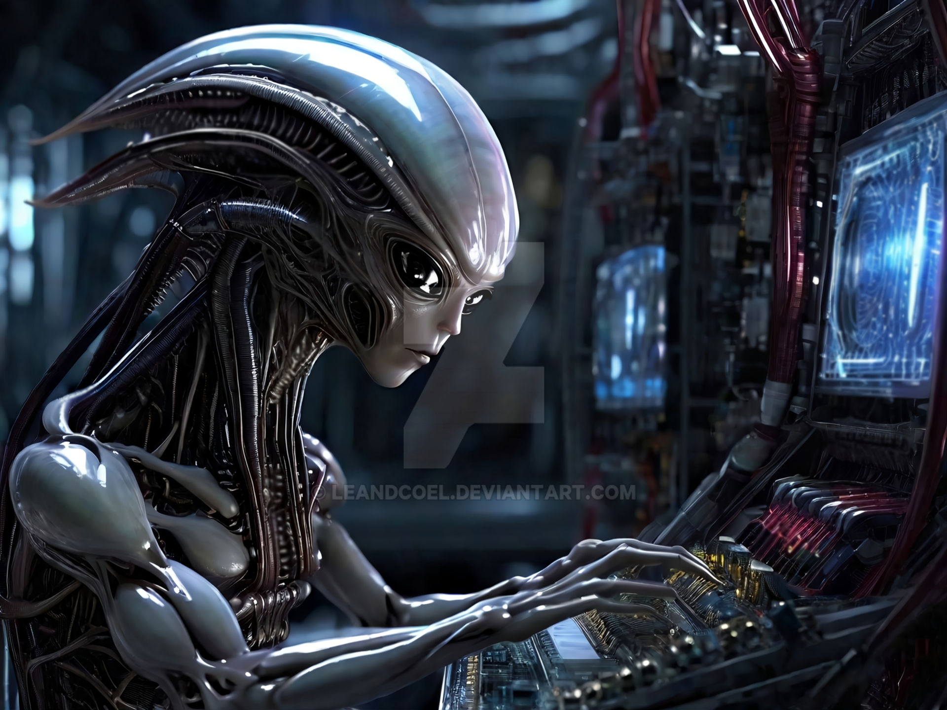 Alien Hacking Alien hack a quantum computer by leandcoel on DeviantArt