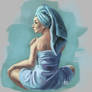 girl in towel