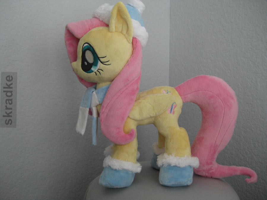 Fluttershy custom plush - Winter outfit