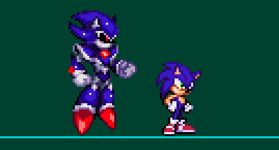 Metal Sonic Hyperdrive - Title screen sprites by LoraTWolf46 on DeviantArt