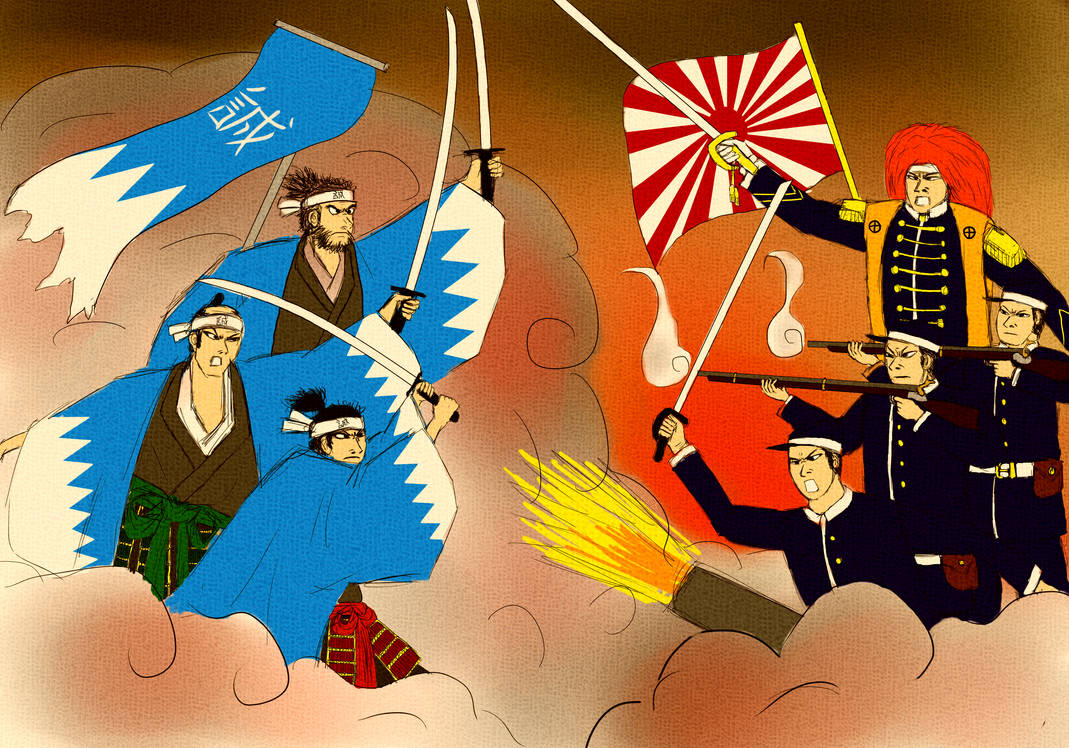 The Boshin War (japanese print style) by Attlai on DeviantArt