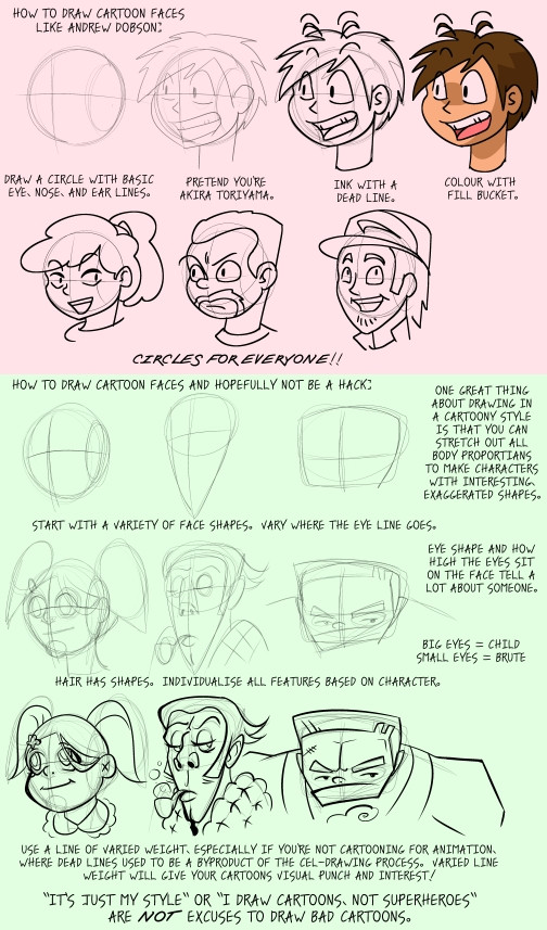 Cartoon Graphics Tutorials cartoon face tutorial by FunnyDank on DeviantArt