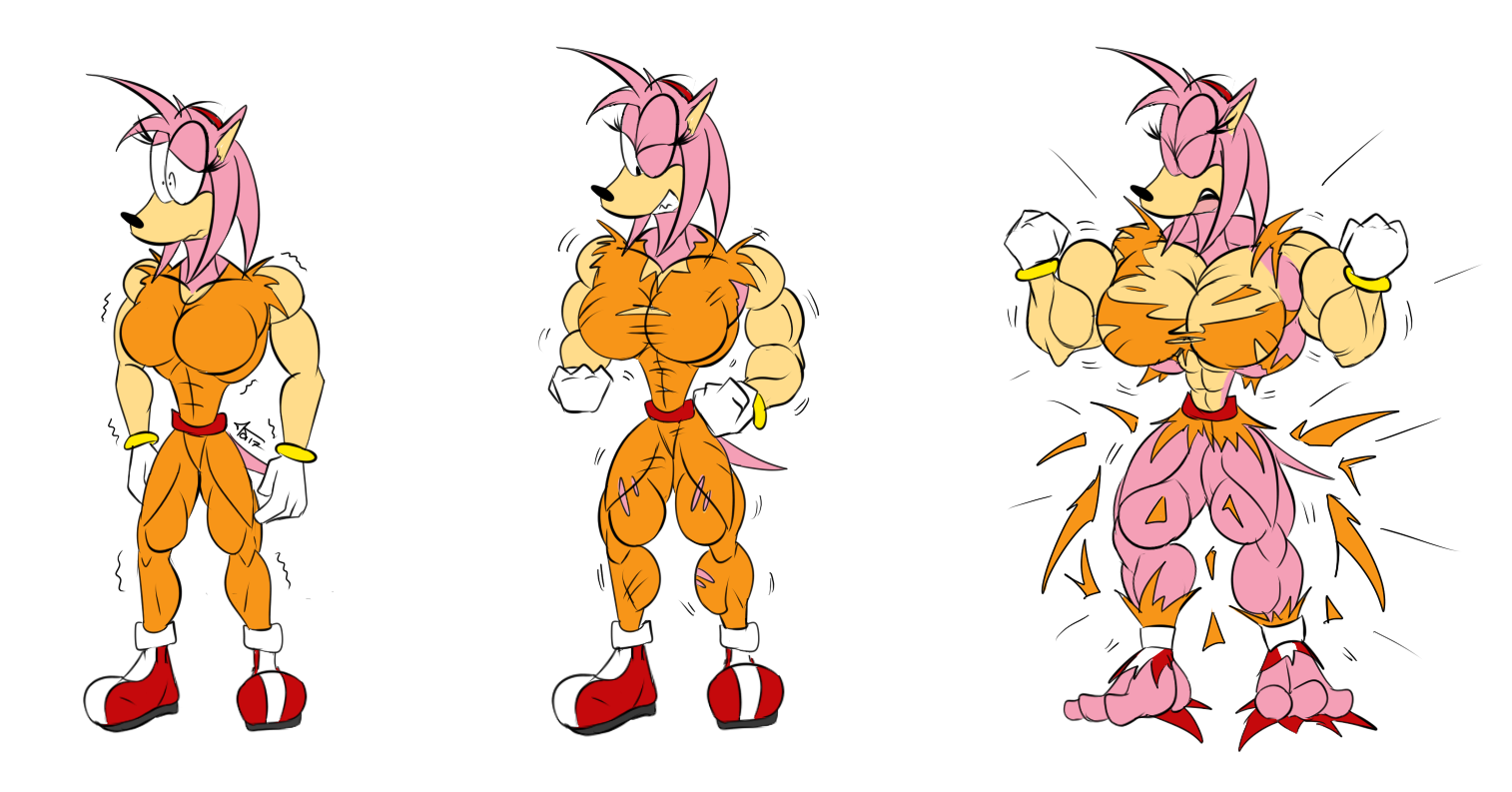 Comicssion Amy S Sudden Muscle Growth By Mctaylis On Deviantart.