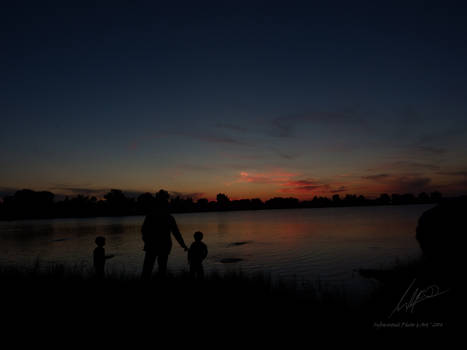 Down by the Lake at Sunset