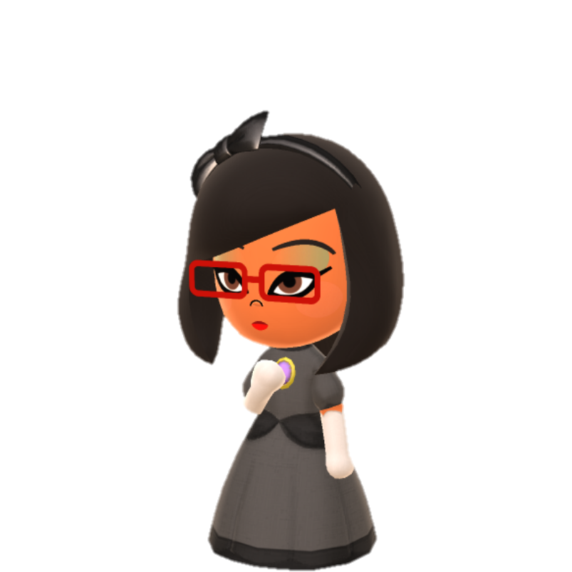 princess peach dress black Hyperrealistic Princess Peach as a villain, wearing a black and purple gown with gloves and a crown, standing in a dark castle. on Craiyon