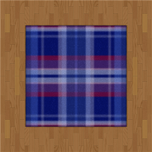 Brown Flooring And Tartan Rug (blue)