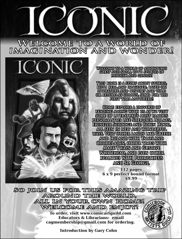 CAG iconic page ad design bw